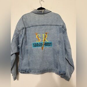 Vintage Stevie Ray Vaughan Double Trouble Concert Tour Denim Jacket X-Large